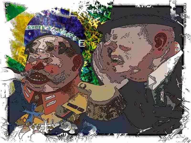 Militares e jornalistas bolsonaristas, tudo pela pátria brasileira